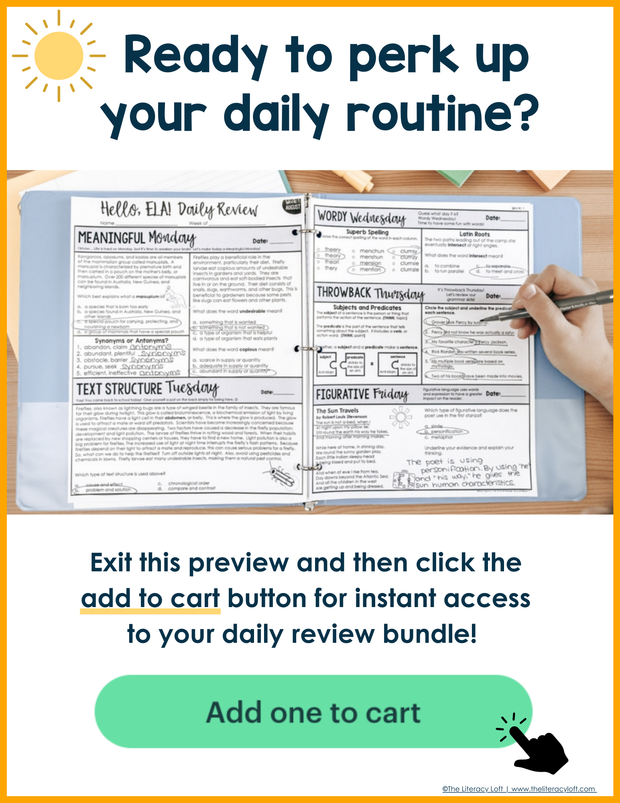 ELA + Math Daily Review 6th Grade {The Bundle} | Distance Learning | Google Slides