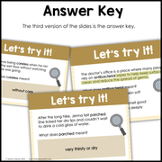 4th 5th Grade Context Clues Reading Comprehension Unit Vocabulary Worksheets Graphic Organizers Posters