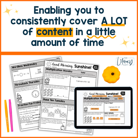 Math Morning Work 3rd Grade {October} | Distance Learning | Google Apps