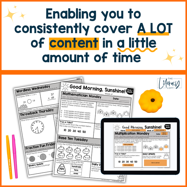 Math Morning Work 2nd Grade {October} | Distance Learning | Google Apps