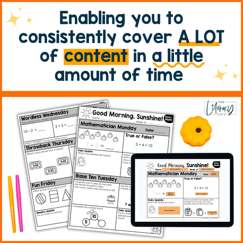 Math Morning Work 1st Grade {October} | Distance Learning | Google Apps