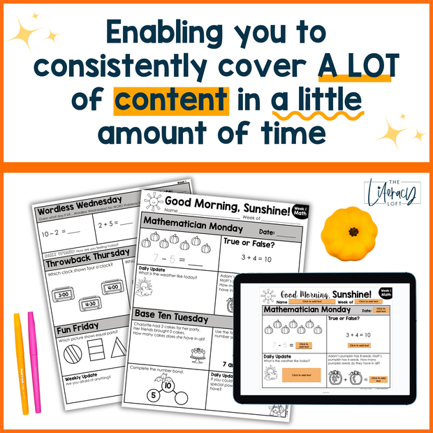 Math Morning Work 1st Grade {October} | Distance Learning | Google Apps