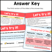 3rd Grade Point of View Worksheets Reading Comprehension Passages Fun Mini Unit