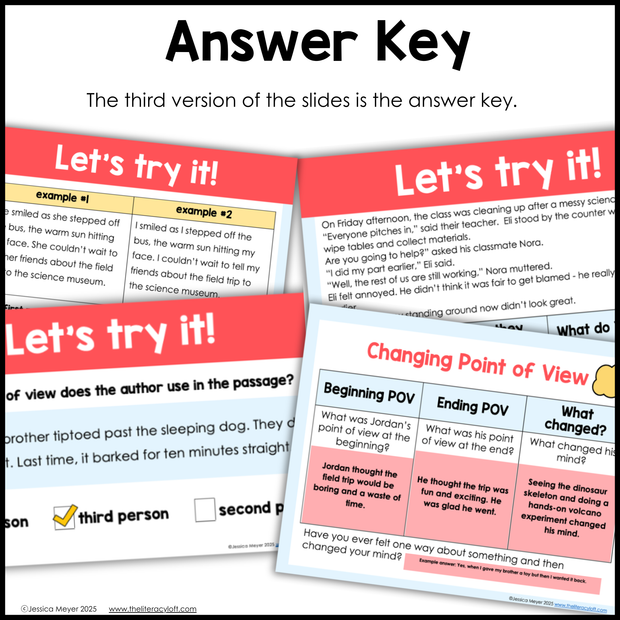 3rd Grade Point of View Worksheets Reading Comprehension Passages Fun Mini Unit