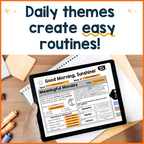 ELA Morning Work 3rd Grade {October} | Distance Learning | Google Slides