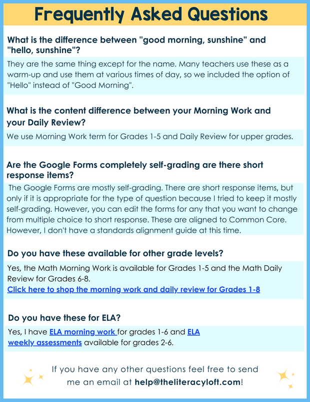 Math Morning Work 4th Grade {September} | Distance Learning | Google Apps