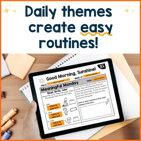 1st Grade ELA Morning Work (October) | Distance Learning | Google Slides