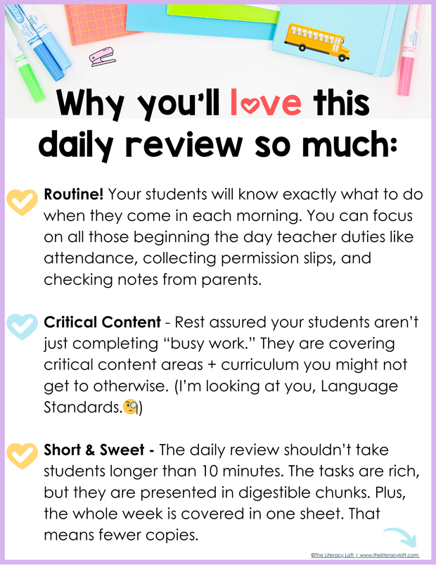 ELA Daily Review 7th Grade {September} | Distance Learning | Google Slides and Forms