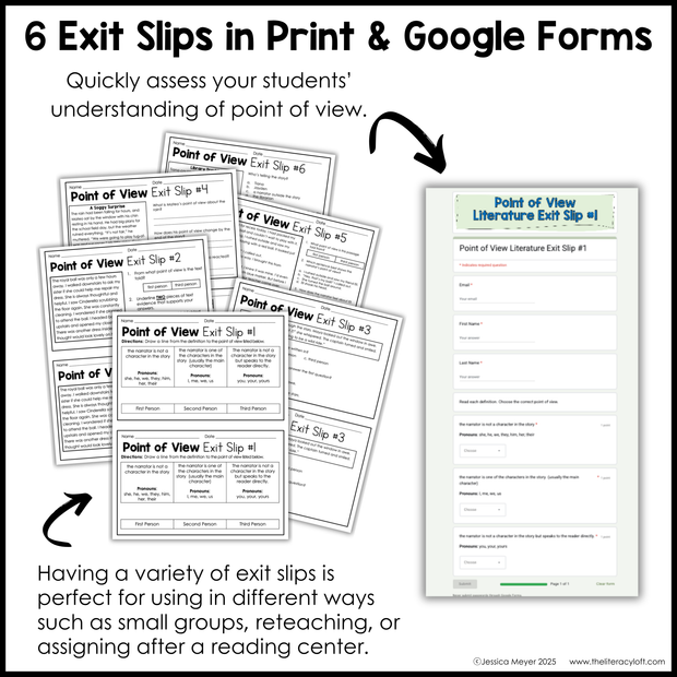 3rd Grade Point of View Worksheets Reading Comprehension Passages Fun Mini Unit