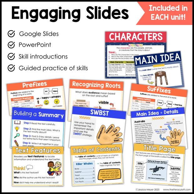3rd Grade Reading Comprehension Mini Unit Bundle Worksheets Activities Exit Tickets Posters