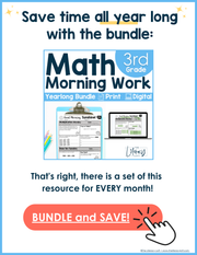 Math Morning Work 3rd Grade {September} | Distance Learning | Google Apps