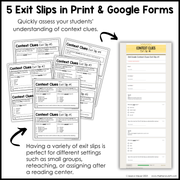 3rd Grade Context Clues Reading Comprehension Unit Vocabulary Worksheets Graphic Organizers Posters