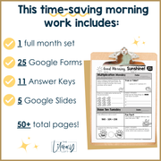 Math Morning Work 3rd Grade {November} | Distance Learning | Google Apps