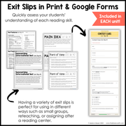 Reading Mini Unit Bundle 4th and 5th Grade