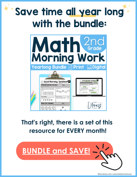 Math Morning Work 2nd Grade {September} | Distance Learning | Google Apps