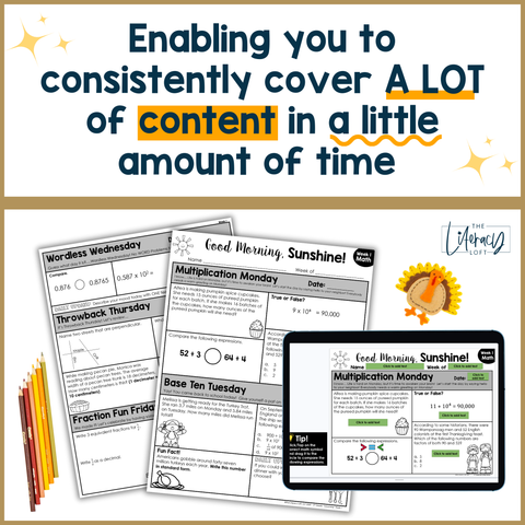 Math Morning Work 5th Grade {November} | Distance Learning | Google Apps