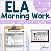 ELA Morning Work 2nd Grade Bundle | Printable | Google Apps