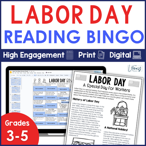 Labor Day Fun Activities Reading Comprehension Passages Questions and Writing Worksheets