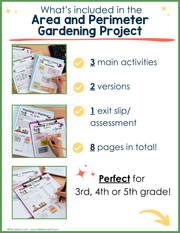 Area and Perimeter Measurements Practice Math Review Project 3rd 4th 5th Grade