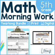 Math Morning Work 5th Grade Bundle | Printable | Google Slides and Forms