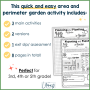 Area and Perimeter Measurements Practice Math Review Project 3rd 4th 5th Grade