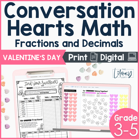 Valentine's Day Math Fractions Decimals Activity Coloring Sheets Worksheets