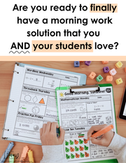 Math Morning Work 2nd Grade Bundle | Printable | Google Slides and Forms