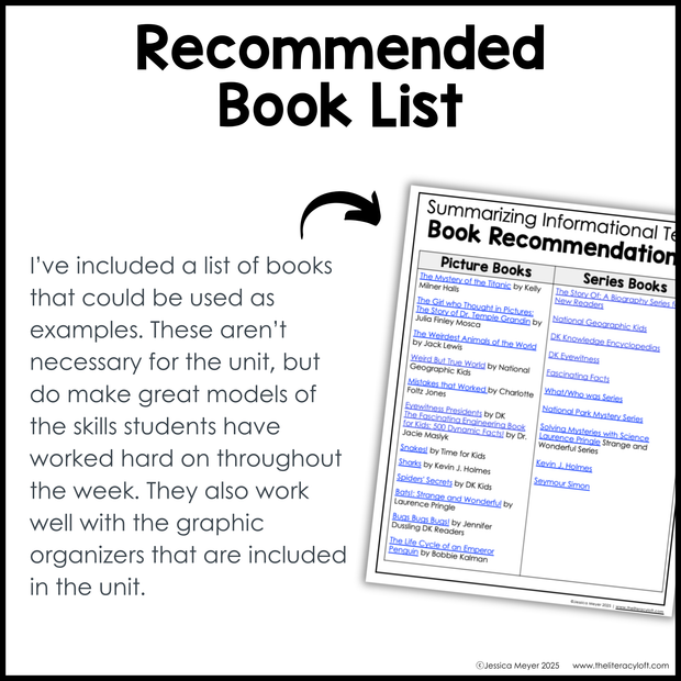 3rd Grade Summarizing Nonfiction Text Fun Reading Comprehension Passages Unit