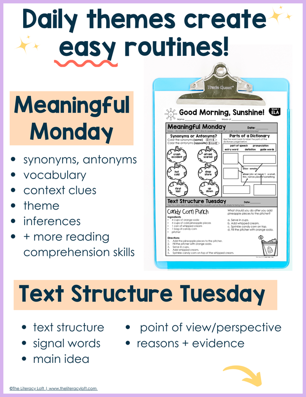 ELA Morning Work 2nd Grade {October} | Distance Learning | Google Slides