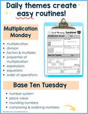 Math Morning Work 3rd Grade {October} | Distance Learning | Google Apps