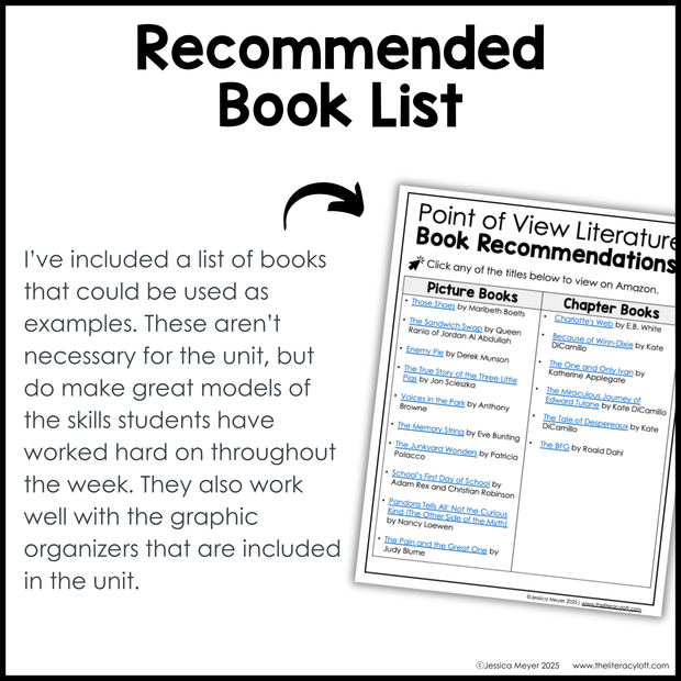 3rd Grade Point of View Worksheets Reading Comprehension Passages Fun Mini Unit