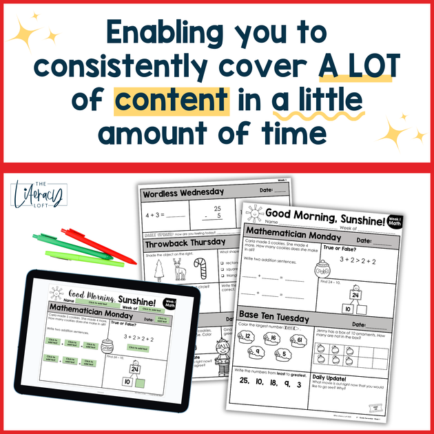 Math Morning Work 1st Grade {December} I Google Apps – The Literacy Loft