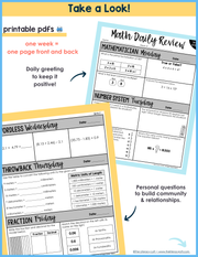 Math Daily Review 6th Grade {October} | Distance Learning | Google Apps