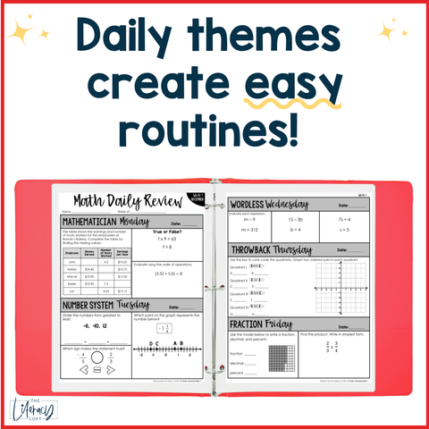 Math Daily Review 6th Grade {December} | Distance Learning | Google Apps