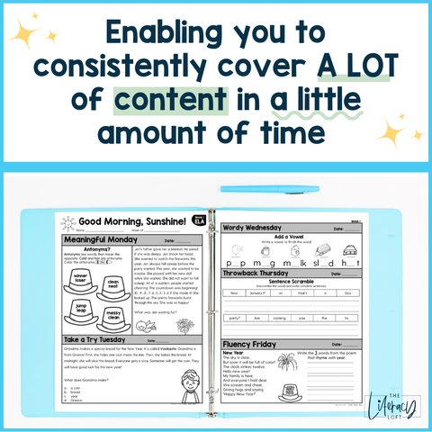 ELA Morning Work 1st Grade  (January) I Distance Learning I Google Slides