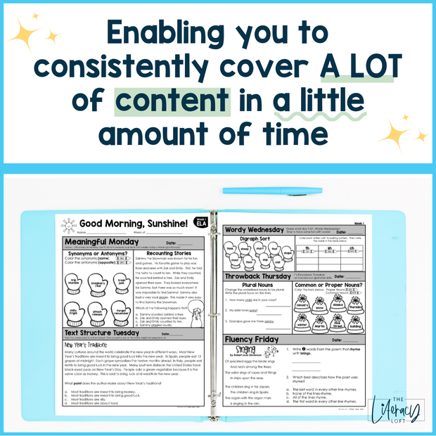 ELA Morning Work 2nd Grade {January} I Distance Learning I Google Slides