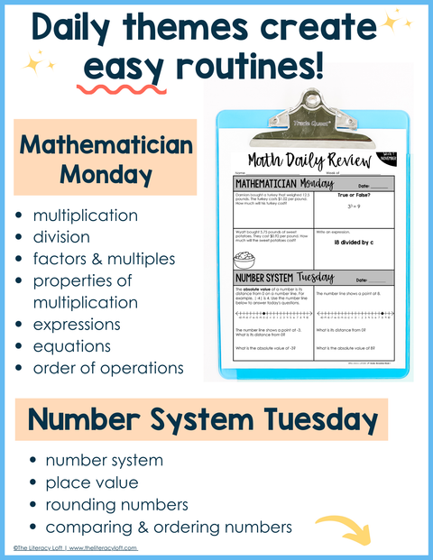 Math Daily Review 6th Grade {November} | Distance Learning | Google Apps