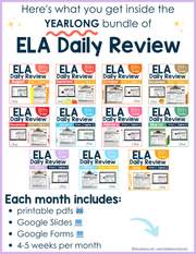 ELA Daily Review 8th Grade Bundle | Printable | Google Apps