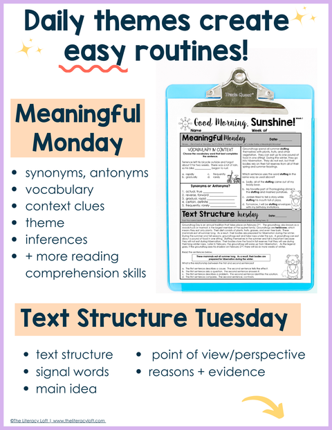 ELA Morning Work 3rd Grade {February} I Distance Learning I Google Slides