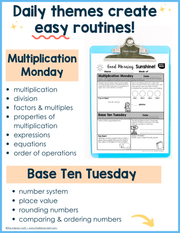 Math Morning Work 4th Grade {August} | Distance Learning | Google Apps