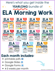 ELA Morning Work 5th Grade (The Bundle) | Printable | Google Apps