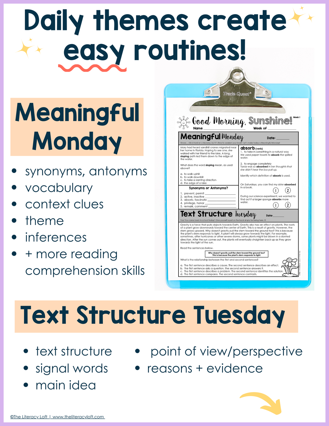 ELA Morning Work 3rd Grade {March} | Distance Learning | Google Slides –  The Literacy Loft