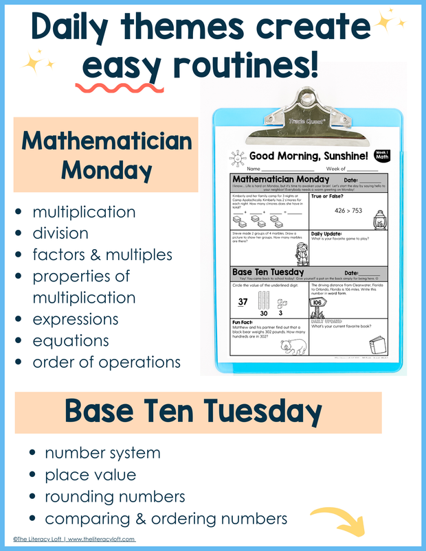 Math Morning Work 3rd Grade {August} | Distance Learning | Google Apps