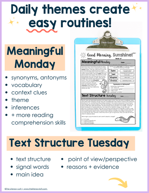 ELA Morning Work 5th Grade {June} | Distance Learning | Google Slides