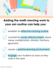 Math Morning Work 4th Grade Bundle | Printable | Google Slides and Forms