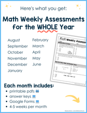 Math Weekly Assessments 5th Grade | Printable | Google Forms