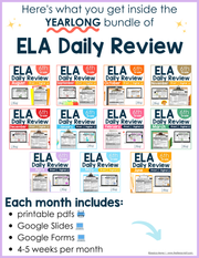 6th-7th Grade ELA Daily Review and Weekly Assessment Bundle