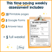 4th Grade ELA Reading Comprehension October Morning Work Assessment Elementary