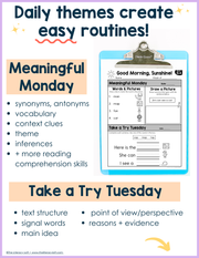 1st Grade ELA Morning Work (August) | Distance Learning | Google Slides