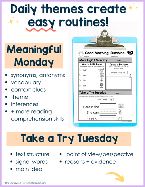 1st Grade ELA Morning Work (August) | Distance Learning | Google Slides